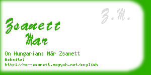 zsanett mar business card