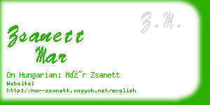 zsanett mar business card